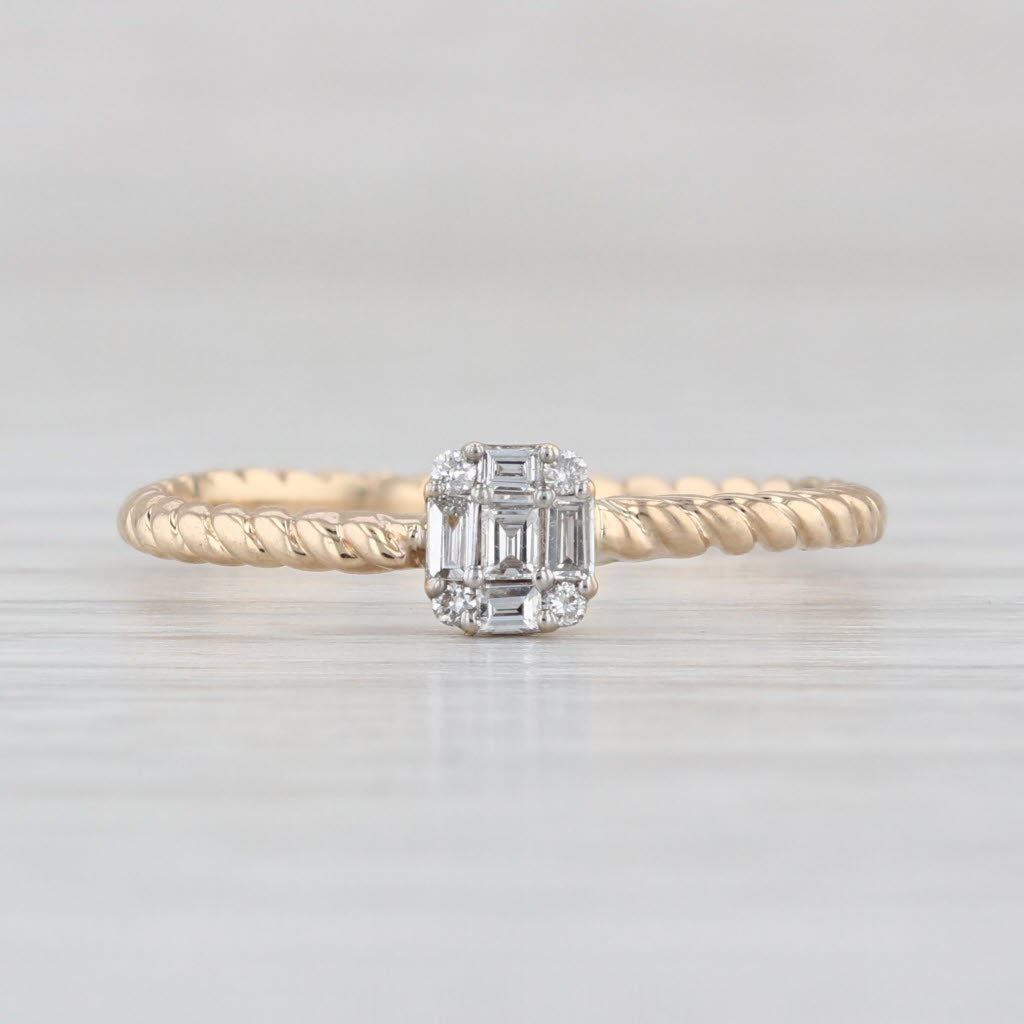 0.10ctw Diamond Ring 14k Yellow Gold Size 7.25 Promise