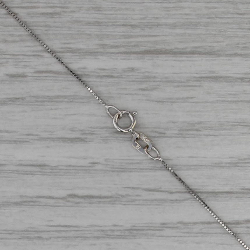 0.50ctw Graduated Diamond Journey Pendant Necklace 14k White Gold 18" Box Chain