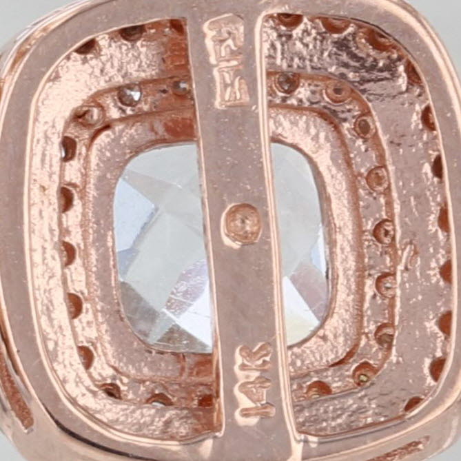 Effy 2.11ctw Diamond Goshenite Dangle Earrings 14k Rose Gold