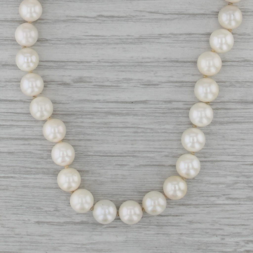 6.5-7mm Cultured Pearl Single Strand Necklace 14k Yellow Gold 18"