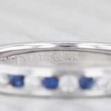 Light Gray New 0.80ctw Sapphire Diamond Eternity Ring 14k Gold Size 6 Stacked Wedding Band