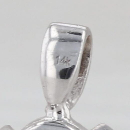 0.49ct Diamond Solitaire Pendant 14k White Gold Small Drop