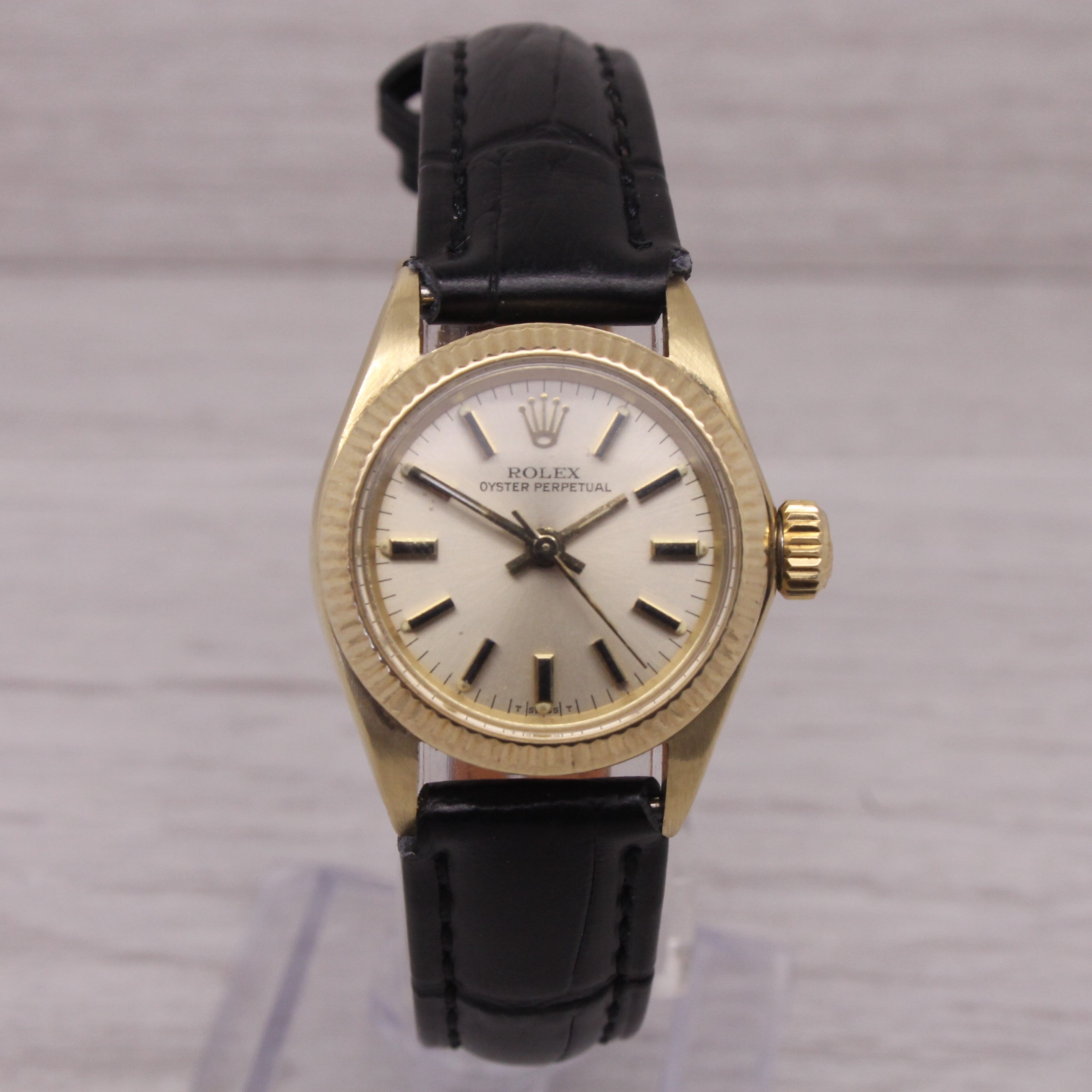 1980 Rolex Oyster Perpetual ref.6719 14k Solid Gold Ladies Automatic Watch 2 yr