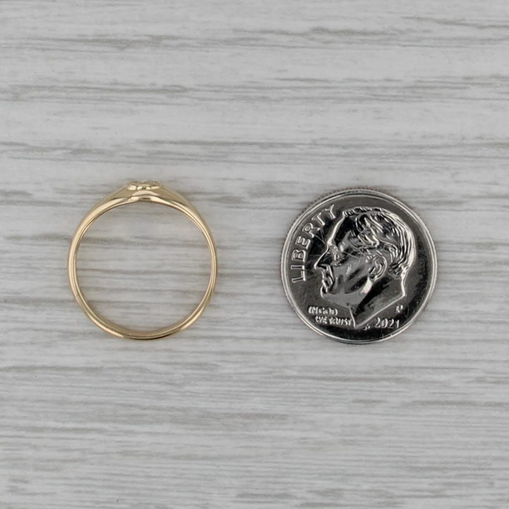 Vintage 0.14ct Diamond Solitaire Ring 14k Gold Size 4.25 Engagement Promise