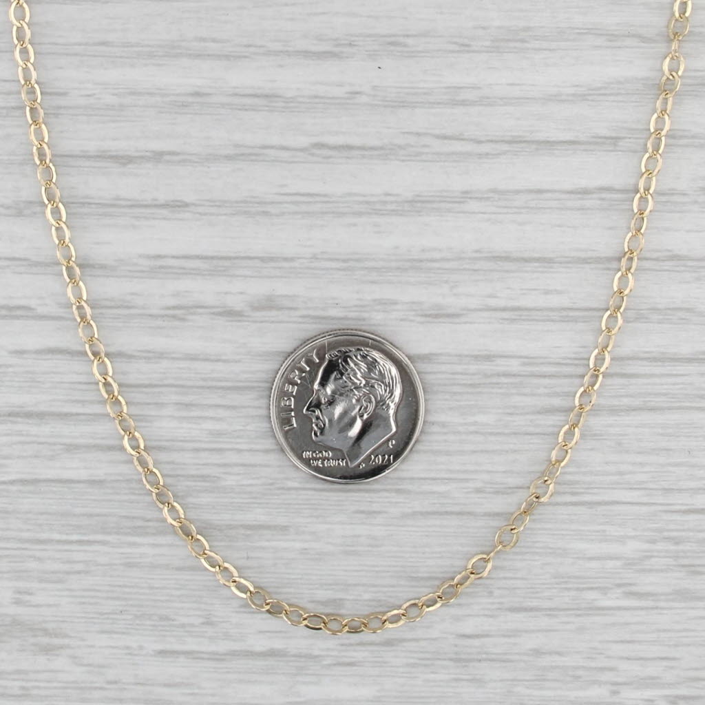 17" 1.8mm Cable Chain Necklace 14k Yellow Gold