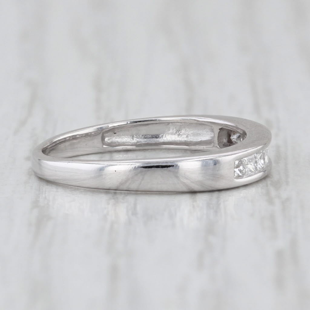 0.30ctw Diamond Wedding Band 14k White Gold Stackable Ring Size 5