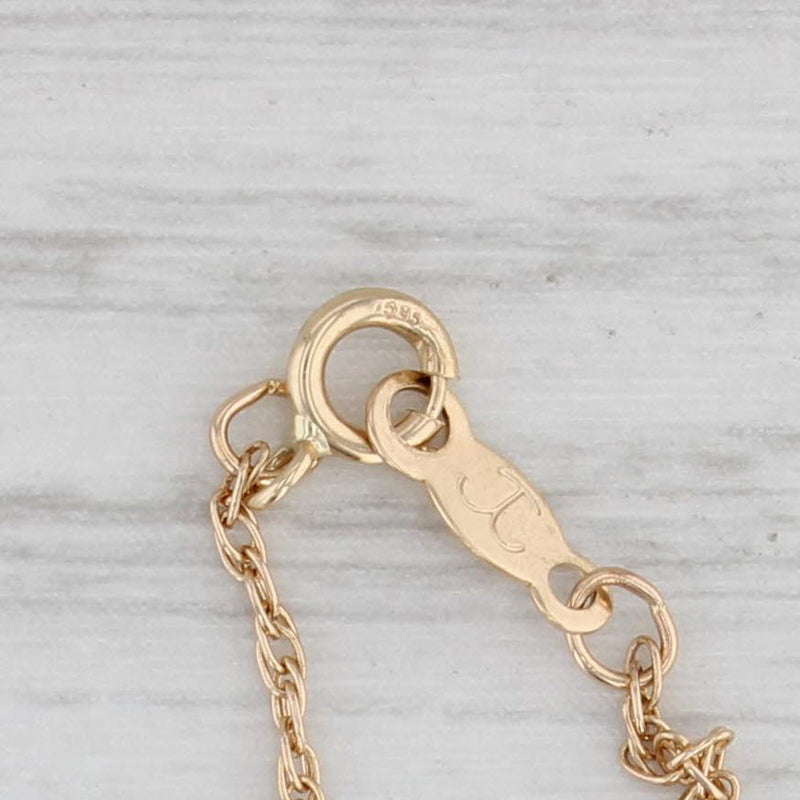 Rope Chain Necklace 14k Yellow Gold 18" 0.8mm