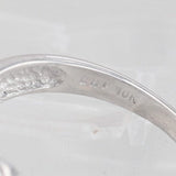 1.15ctw Lab Created Blue Sapphire Diamond Ring 10k White Gold Size 6