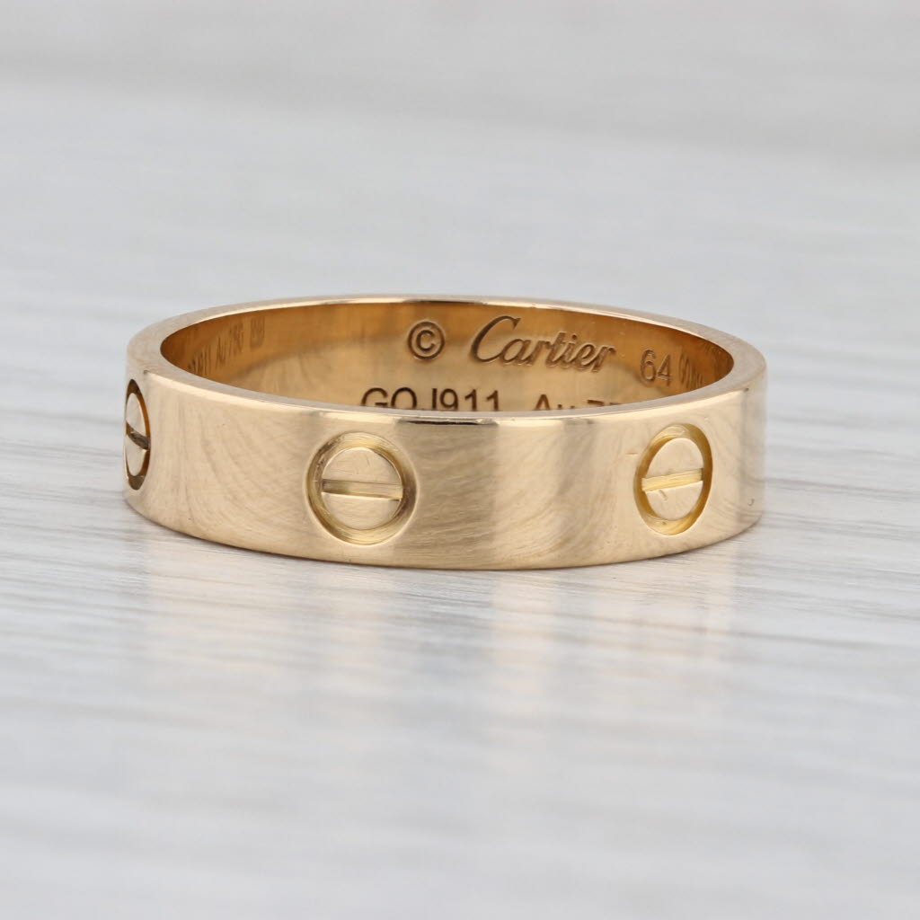 Cartier Love Ring 18k Yellow Gold Size 64 10.75 Band Wedding 5.5mm