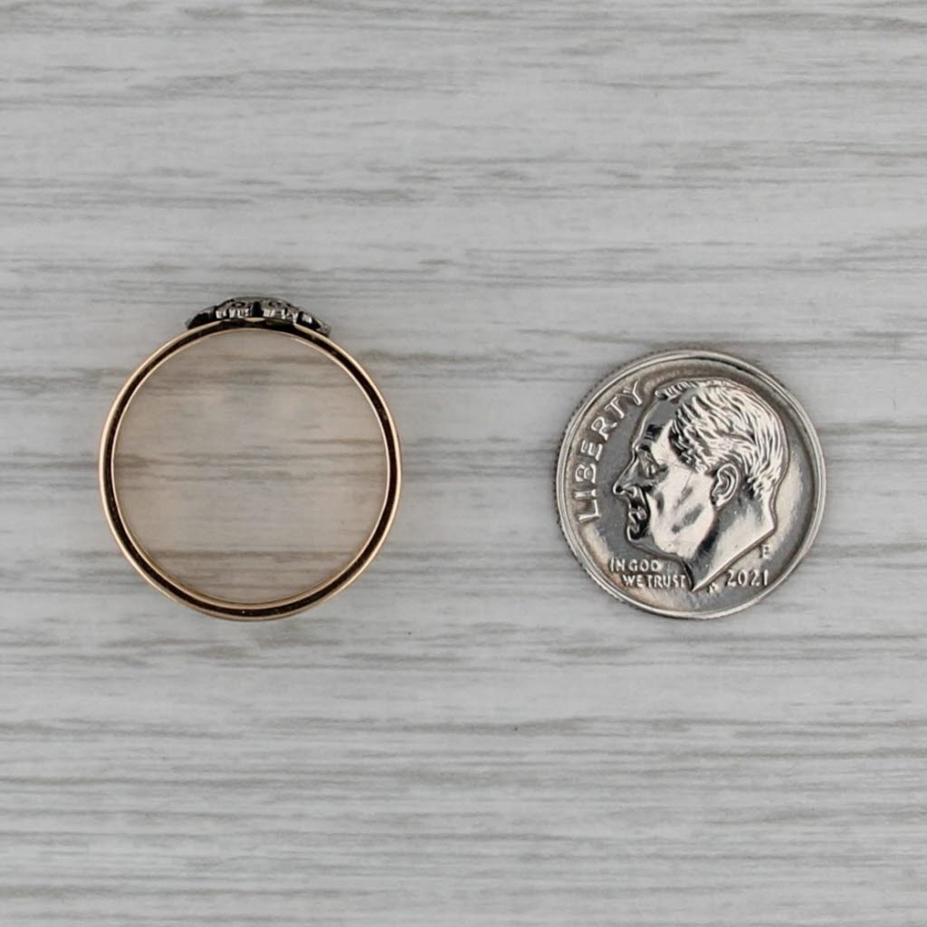 Vintage Masonic Ring 14k Gold Scottish Rite Size 7 Band Yod Rose Croix Engraved