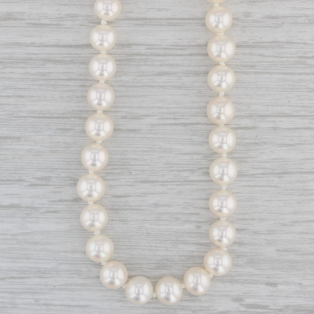 Gray Mikimoto Blue Lagoon Pearl Strand Necklace 14k Yellow Gold Clasp