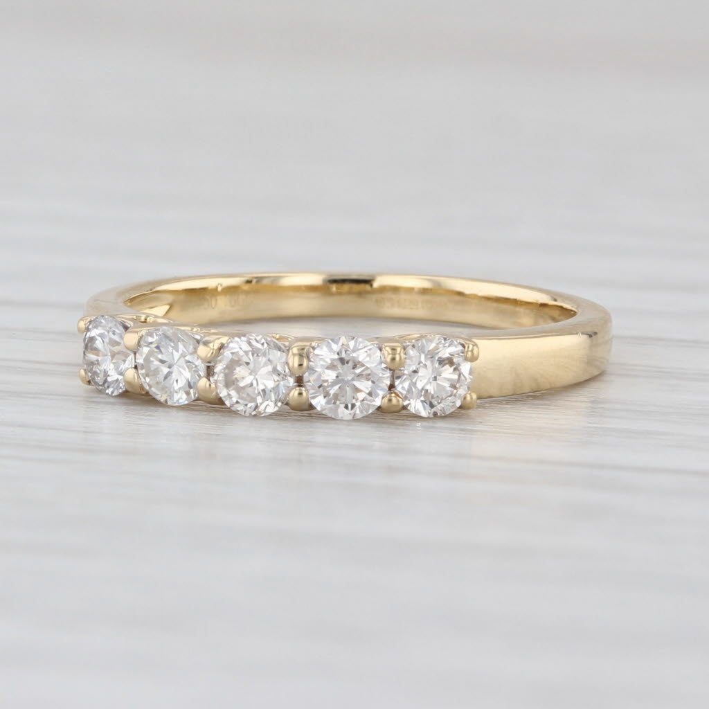 0.47ctw Diamond Wedding Band 18k Yellow Gold Stackable Size 6.25 COA Tomas Rae
