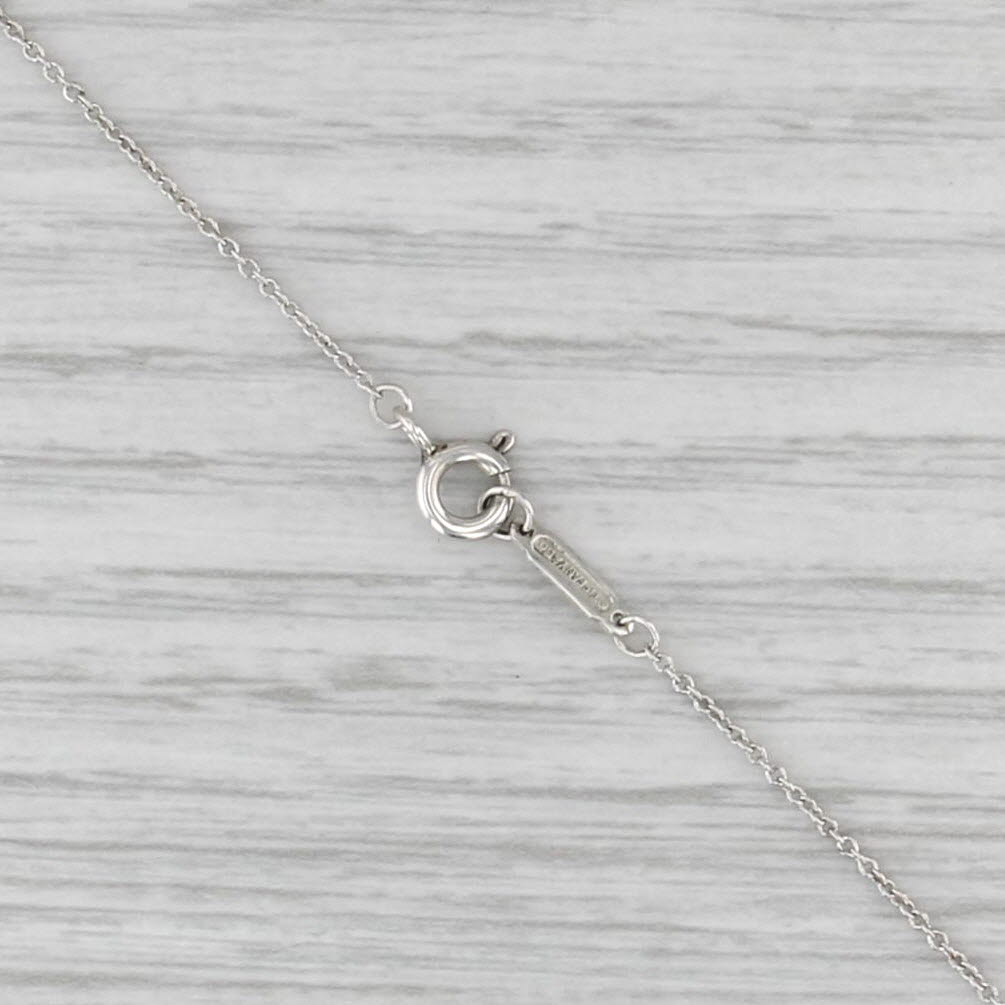 Tiffany Blue Hearts Return ID Pendant Necklace w/ Box Sterling Silver 17.75"