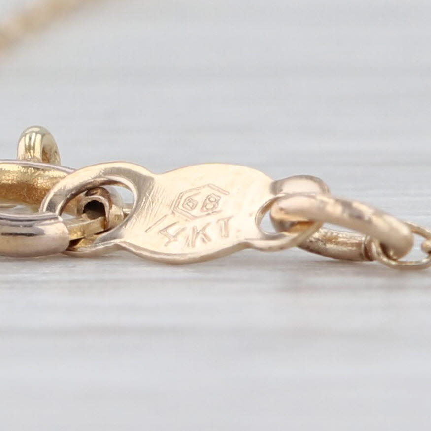 Bead Spacer Necklace 14k Yellow Gold 15.25" Cable Chain