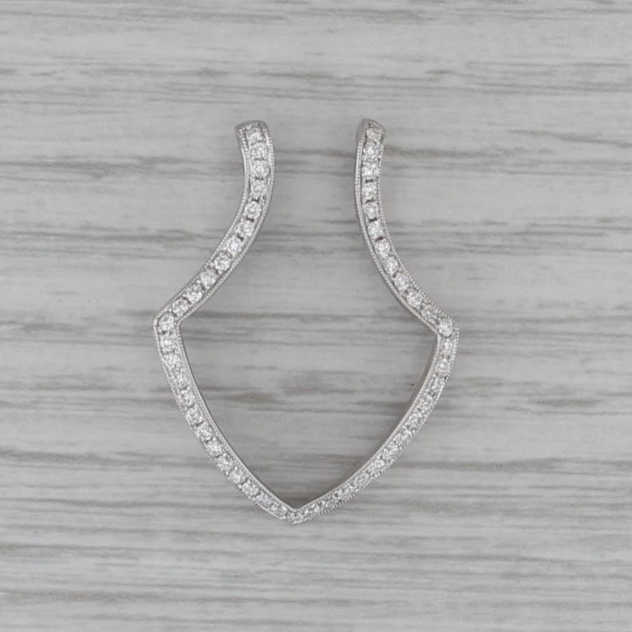 0.49ctw Diamond Enhancer Pendant 18k White Gold Open Center
