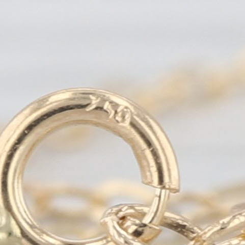 Cable Chain Necklace Mariner Chain Link Pendant 18k Yellow Gold 16.25"