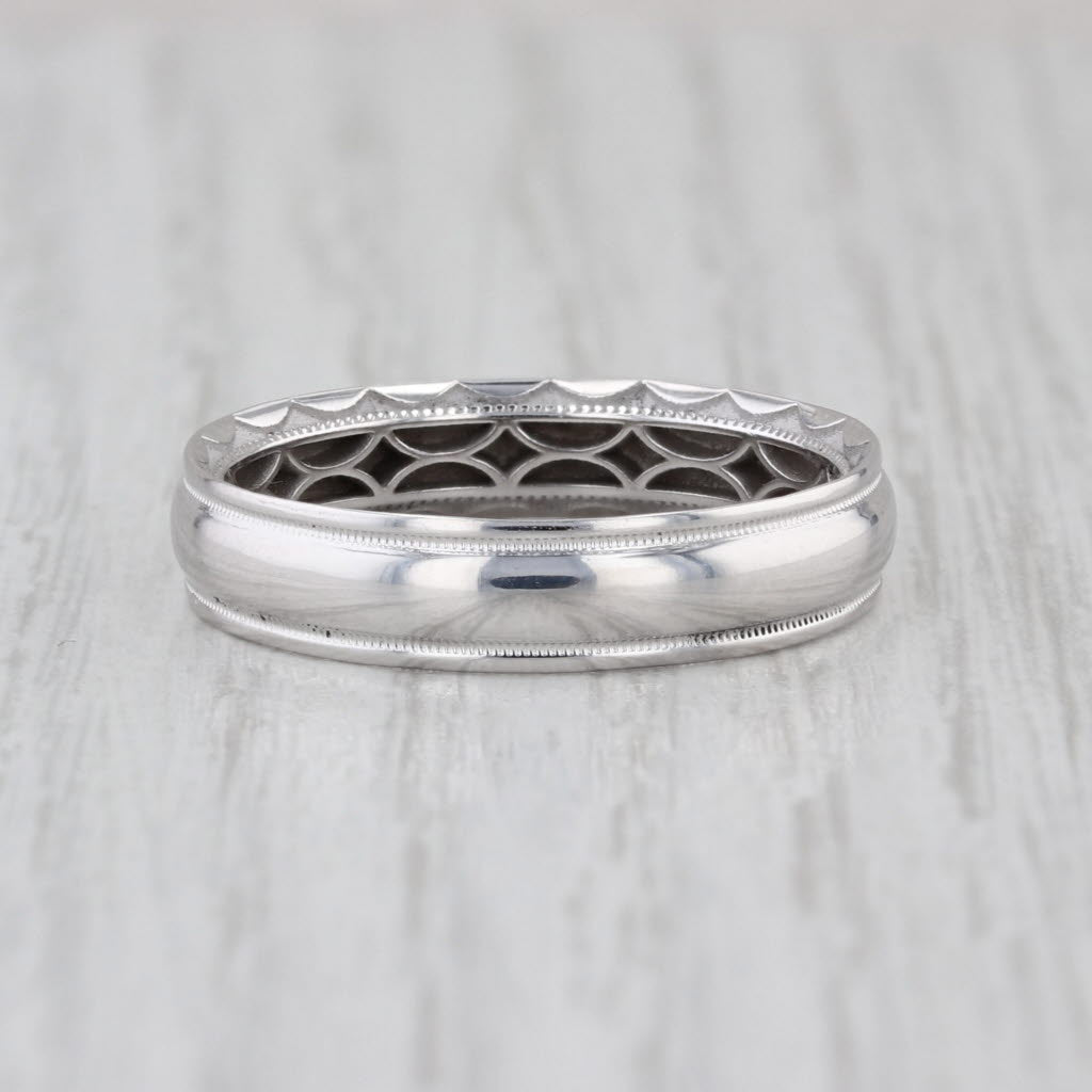 Tacori Men's Wedding Band 18k White Gold Size 10.5 Ring