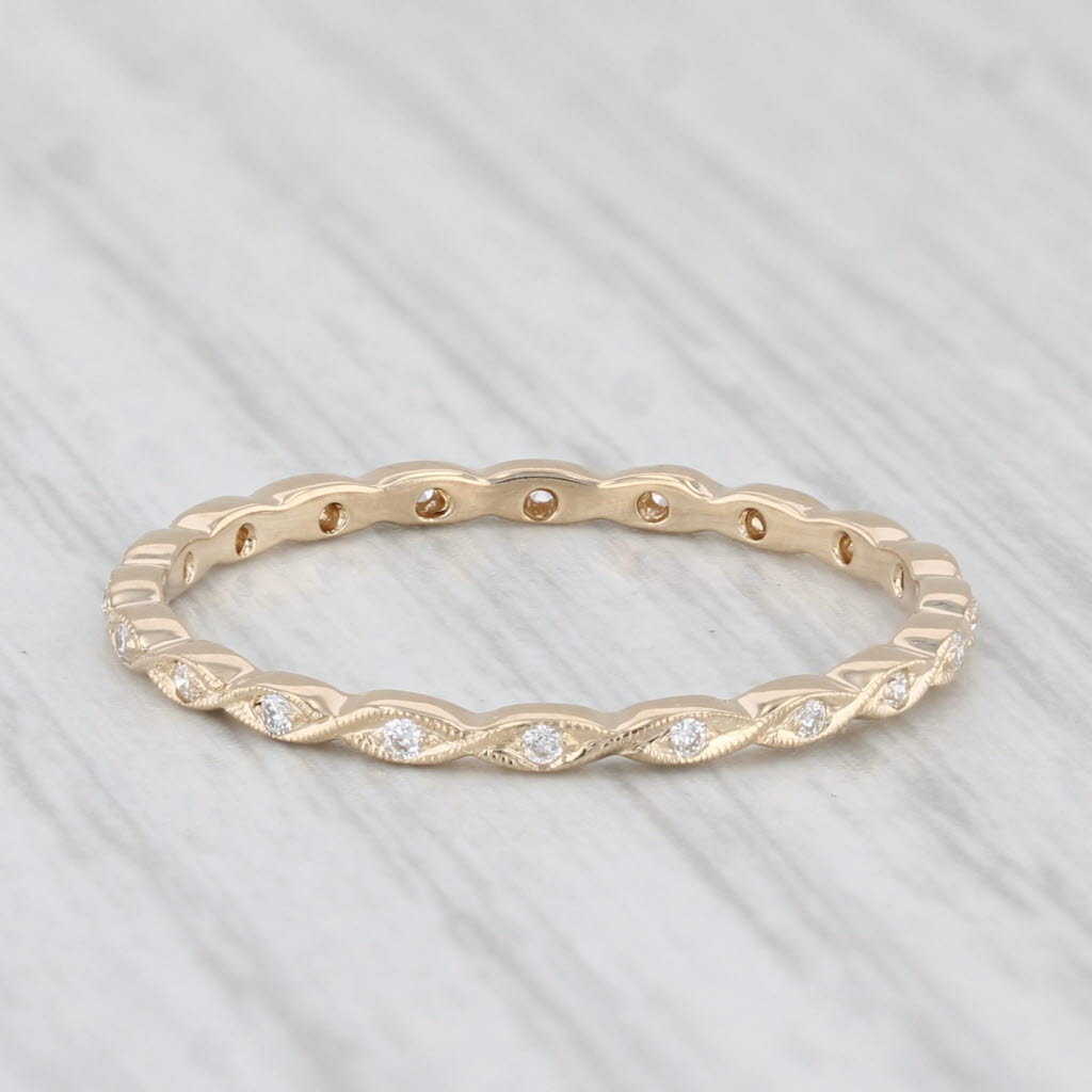 Light Gray New Beverley K Diamond Eternity Ring 14k Yellow Gold Stackable Wedding Band