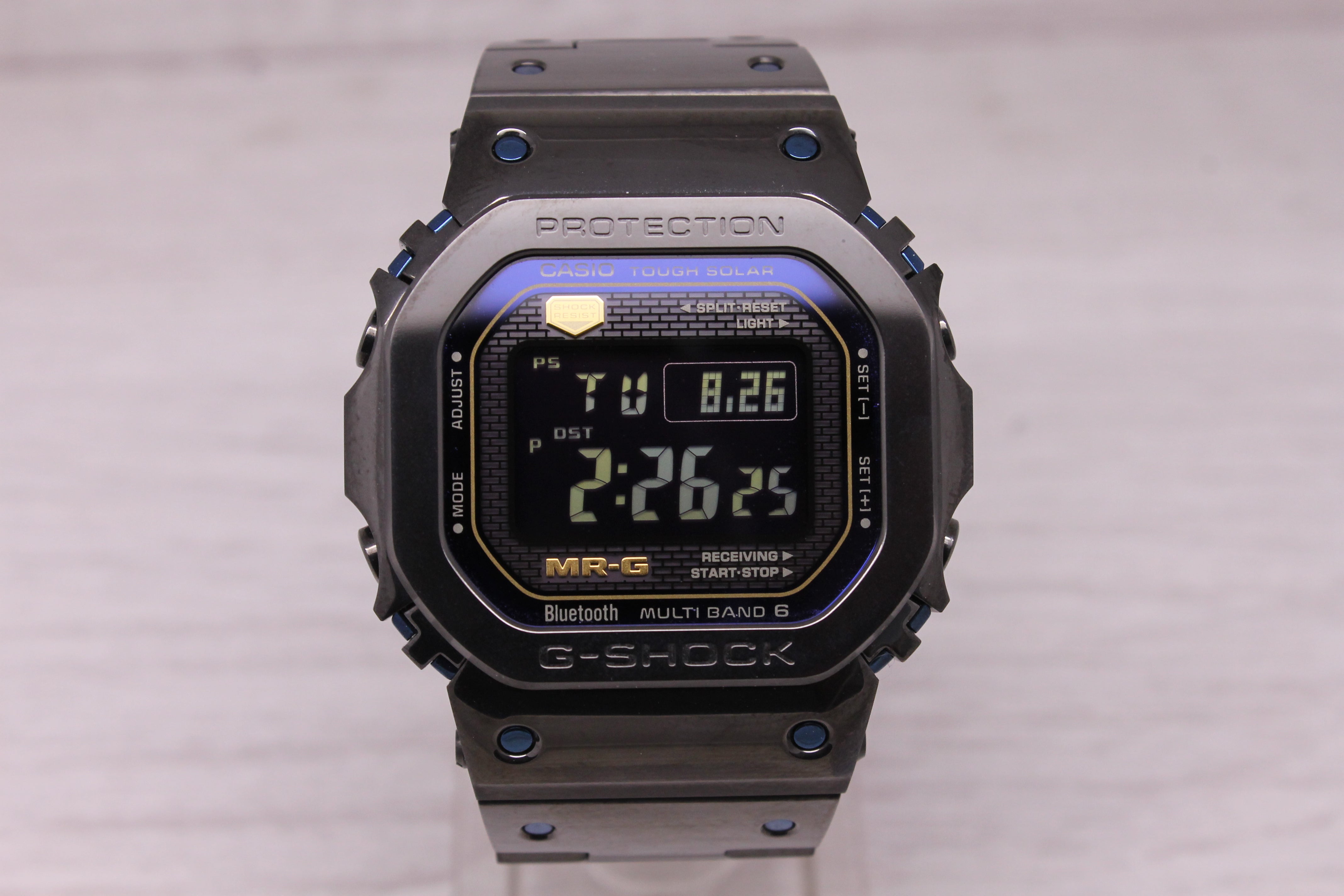 Casio G Shock MR-G Mens Titanium Digital Wrist Watch Black Blue MRGB5000BA-1