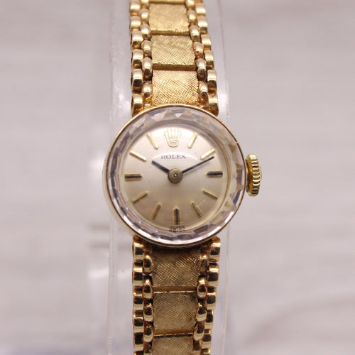 Gray Vintage c.1960's Rolex Ladies 14k Yellow Gold Bracelet Watch cal.1400 Original