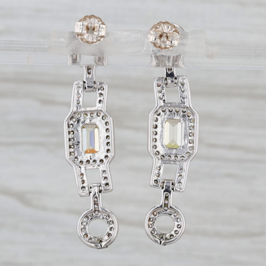 Lafonn Cubic Zirconia Earrings Converted Bracelet Sterling Silver 14k Gold