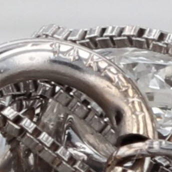 Lucianna 0.14ct Diamond Solitaire Swirl Pendant Necklace 14k Gold 20" Box Chain