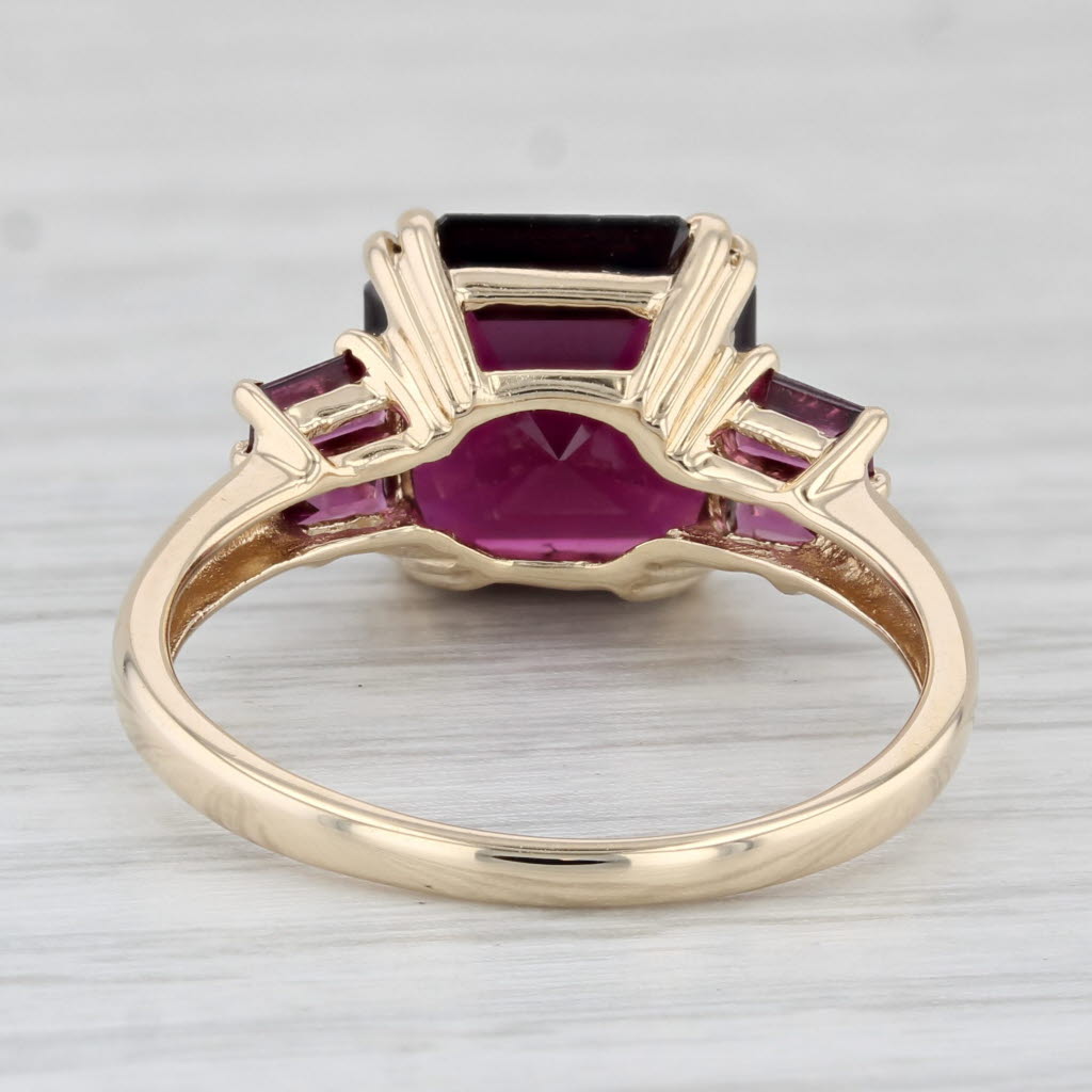 Light Gray 5.10ctw Rhodolite Garnet Ring 14k Yellow Gold Size 8.25