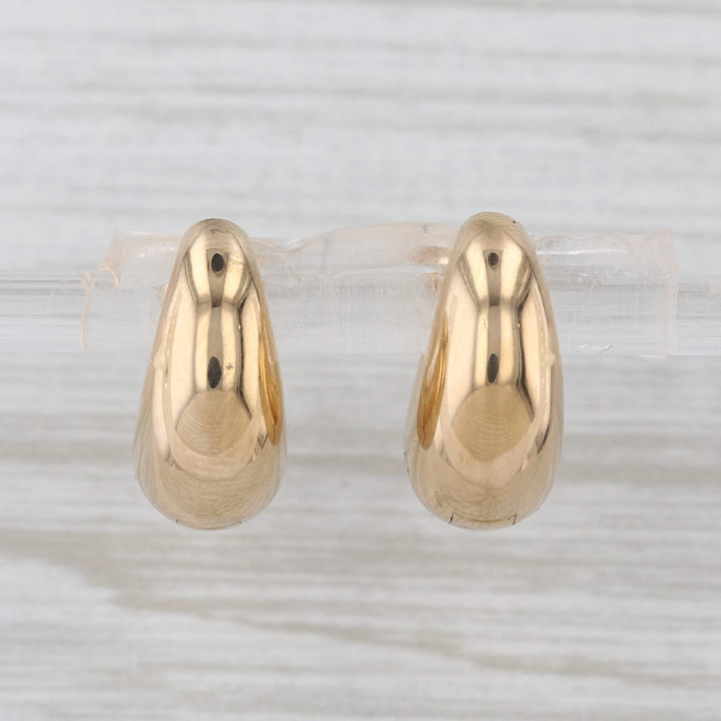 Roberto Coin Hoop Huggy Earrings w/ Box 18k Gold Hinged Snap Top Round Hoops
