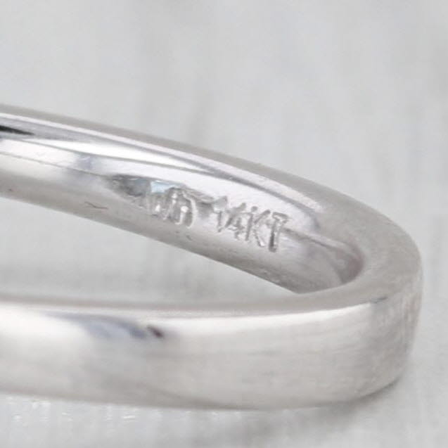 1.15ctw Oval Blue Topaz Diamond Halo Ring 14k White Gold Size 7 Engagement