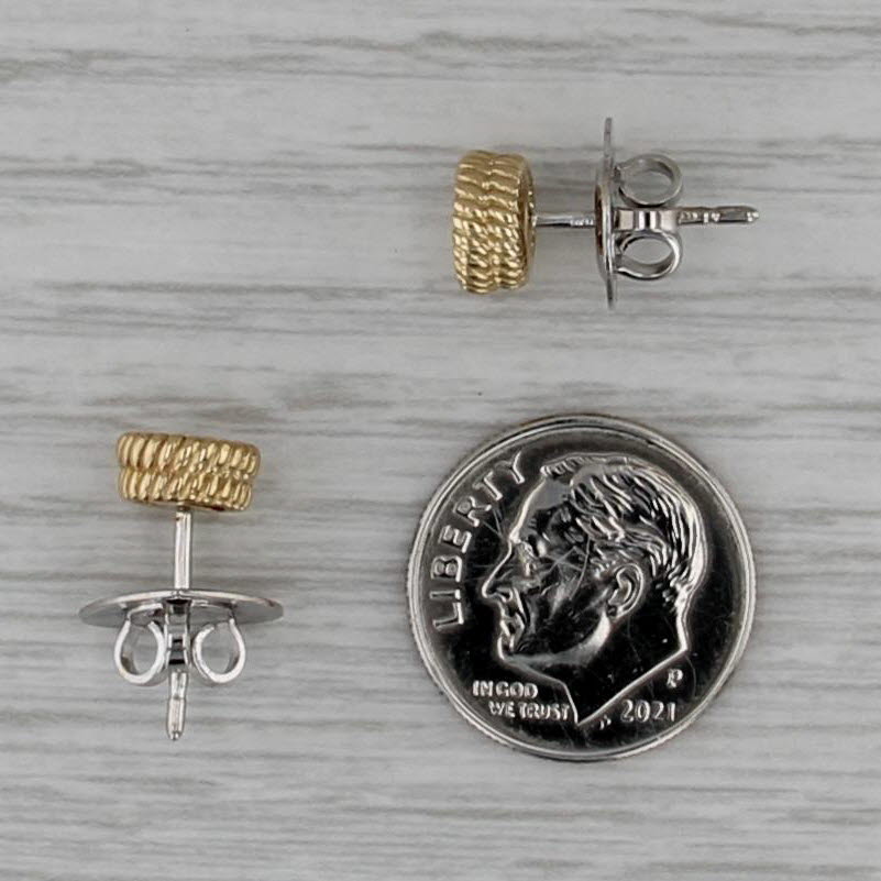 Roberto Coin Cento 0.56ctw VS2 Diamond Stud Earrings 18k Yellow White Gold Studs