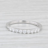 0.20ctw Diamond Wedding Band 14k White Gold Size 3.5 Stackable Ring