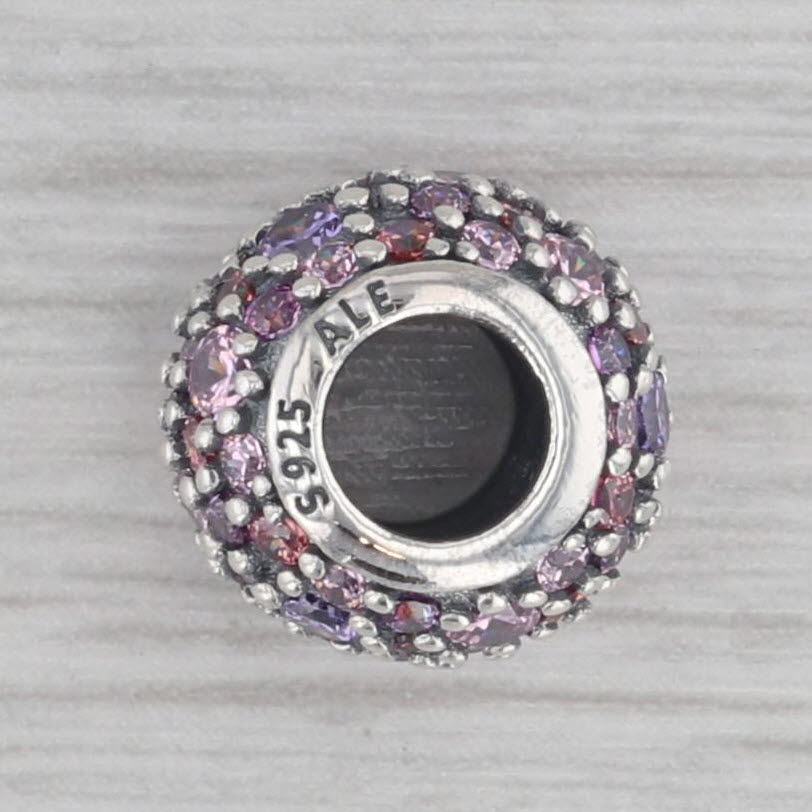 Gray Authentic Pandora Pave Lights Multicolor Charm 791261ACZM Sterling Silver