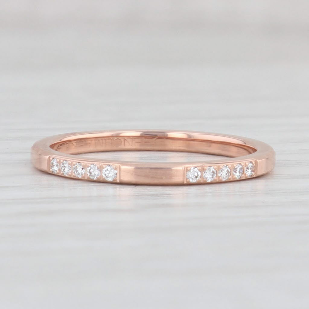 Light Gray New 0.25ctw Diamond Wedding Band 14k Rose Gold Size 6.5 Stackable Ring Benchmark