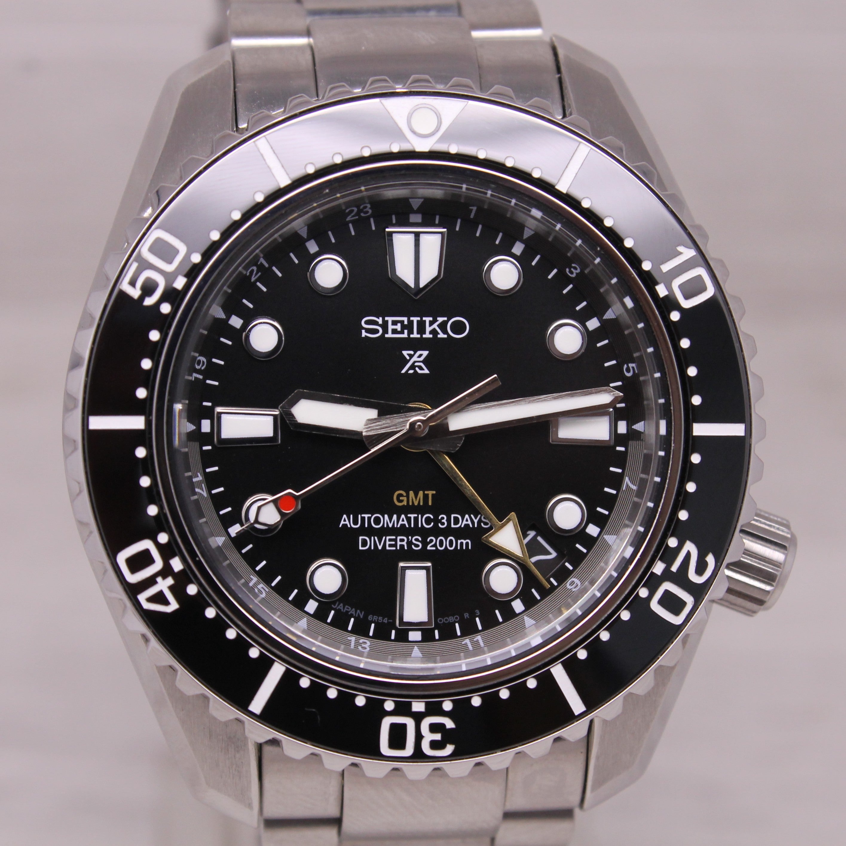 Seiko Prospex GMT SPB383J1 Mens 42mm Steel Automatic Diver Watch Bracelet & Box
