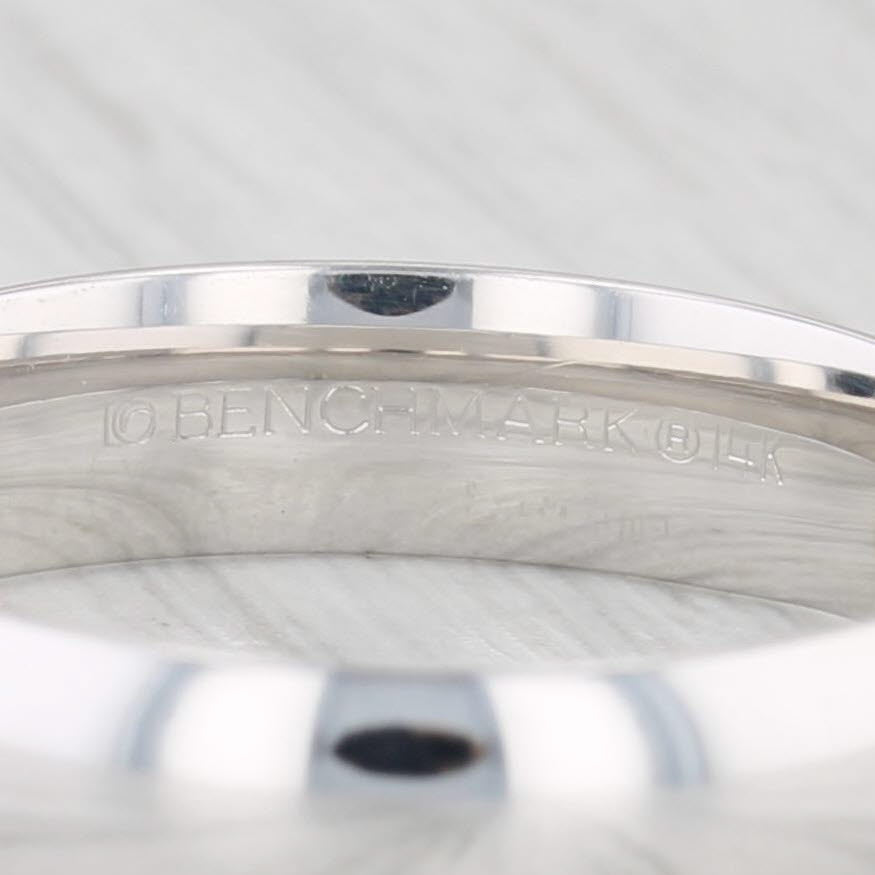 Light Gray Classic Men's Wedding Band 14k White Gold Size 10-10-25 Ring