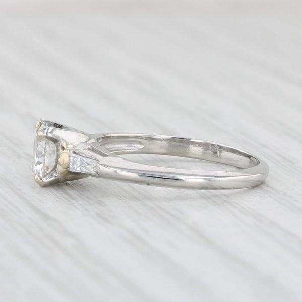 0.85ctw Round Diamond Engagement Ring 900 Platinum Size 5.5