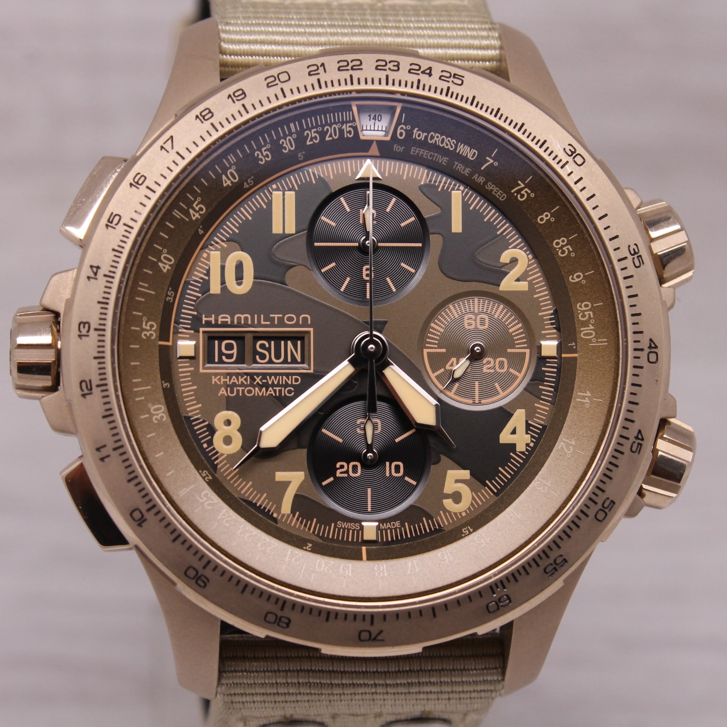 Hamilton Khaki X-Wind 46mm Steel Automatic Chrono Watch Swiss Day Date H77916920