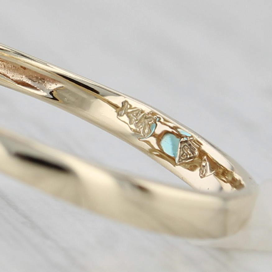 Gray 2.12ctw Blue Topaz Diamond Ring 14k Yellow Gold Size 6.5 Cocktail