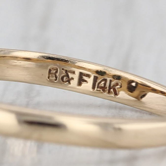 Vintage Green Turquoise Faustite 3-Stone Ring 14k Yellow Gold Size 5.75