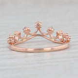 Light Gray 0.10ctw Diamond Tiara Ring 14k Rose Gold Size 7.5 Stackable Band Wedding