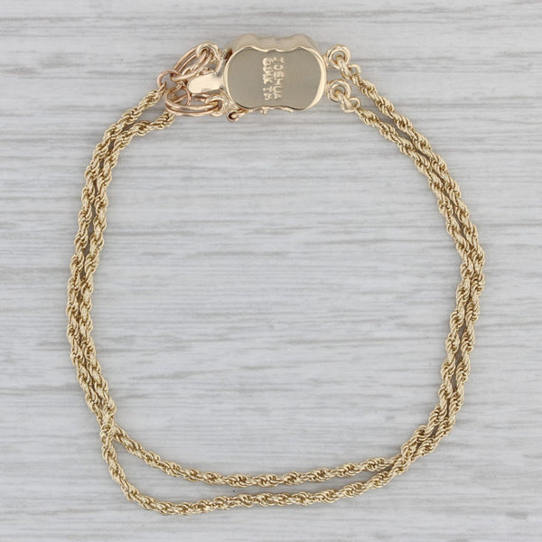 Joshua 0.30ctw Blue Sapphire Diamond Slide Charm Bracelet 14k Gold 6.25" Chain