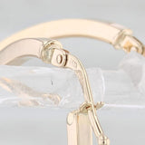 New Beveled Oval Hoop Earrings 14k Yellow Gold Snap Top Pierced Hoops