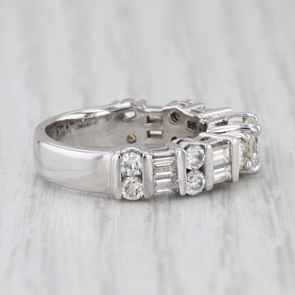 2.13ctw Diamond Engagement Ring 14k White Gold Size 7 stackable Anniversary Band