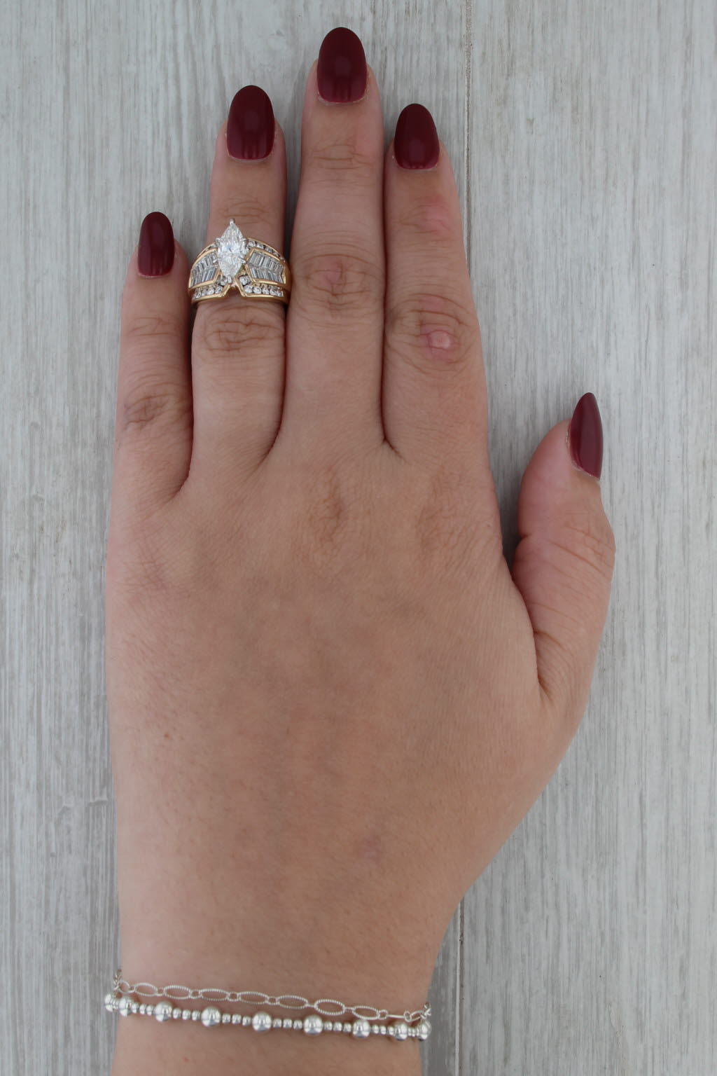 GIA 2.51ctw Marquise Engagement Ring Bridal 14k Yellow Gold Size 5-5.25