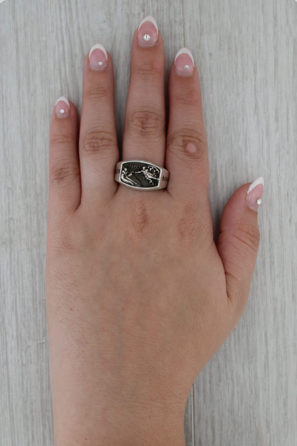 Michelangelo's Creation of Adam Ring Sterling Silver Michael Aglvs Bonarotvs