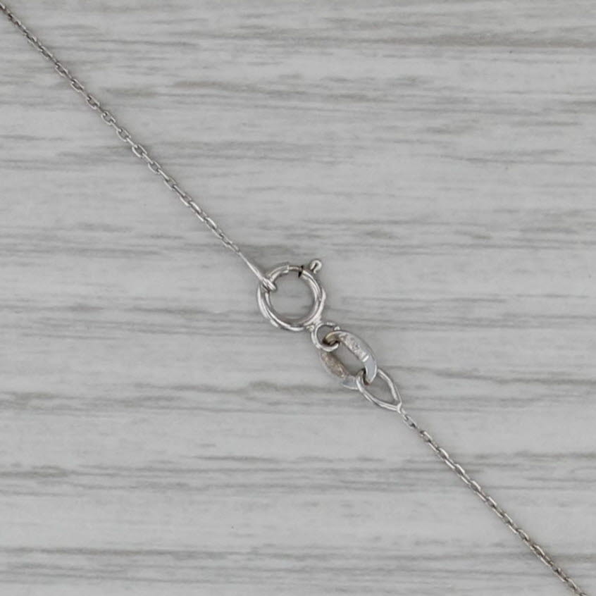 1.47ctw Amethyst Diamond Halo Pendant Necklace 18k White Gold 16.25" Cable Chain