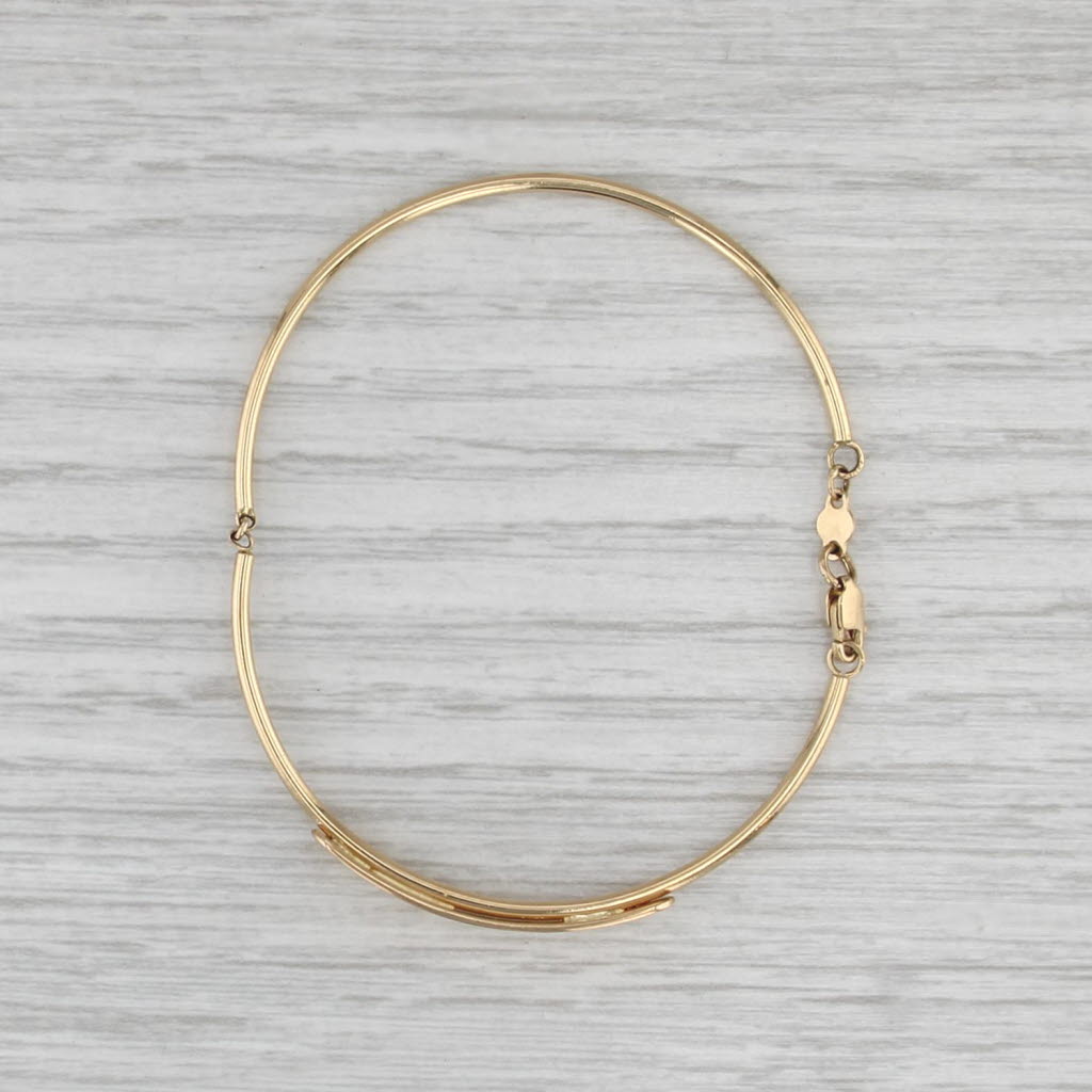 Engravable ID Bracelet 18k Yellow Gold 6.25" Bangle