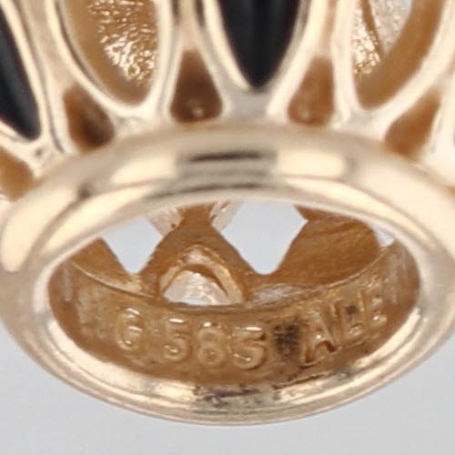 Authentic Pandora 750814EN16 Royal Victorian Charm 14k Gold Retired Bead