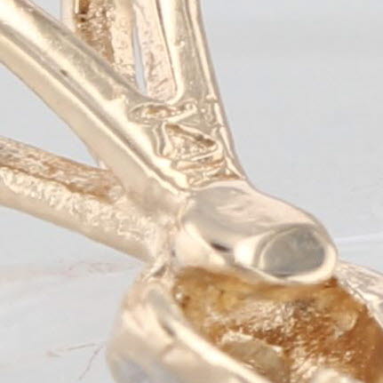 Diamond Cross Pendant 14k Yellow Gold Small Drop