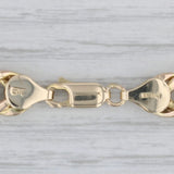 8.25" 7.8mm Curb Chain Bracelet 10k Yellow Gold Lobster Clasp Italian